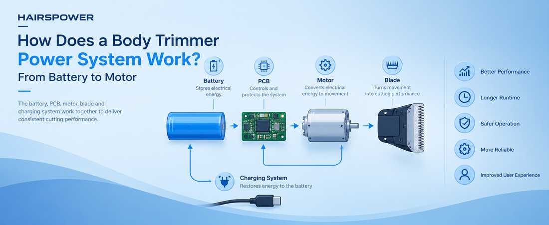 How Does a Body Trimmer Power System Work? From Battery to Motor