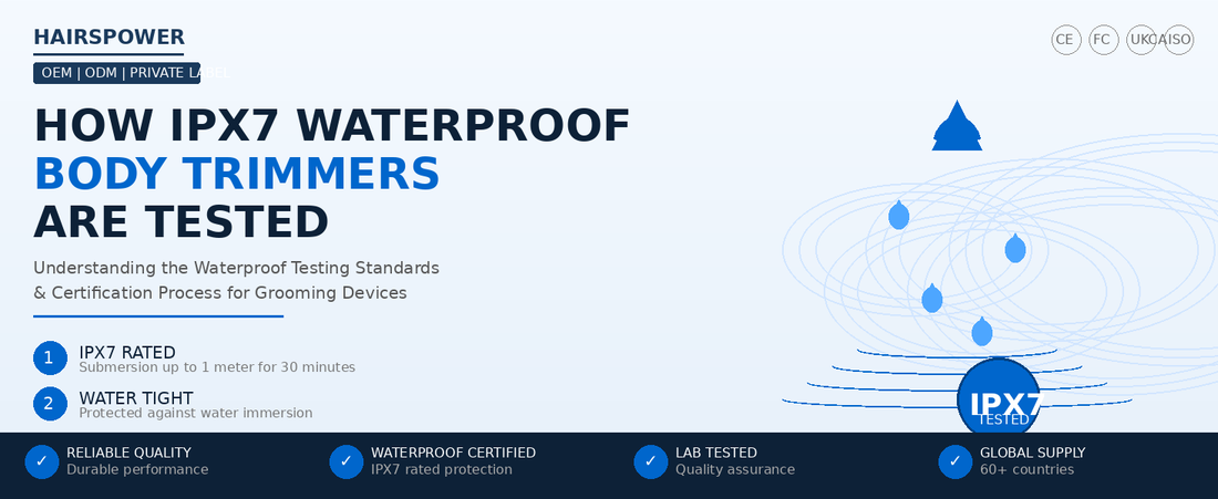 How Is an IPX7 Waterproof Body Trimmer Tested? A Manufacturer's Guide
