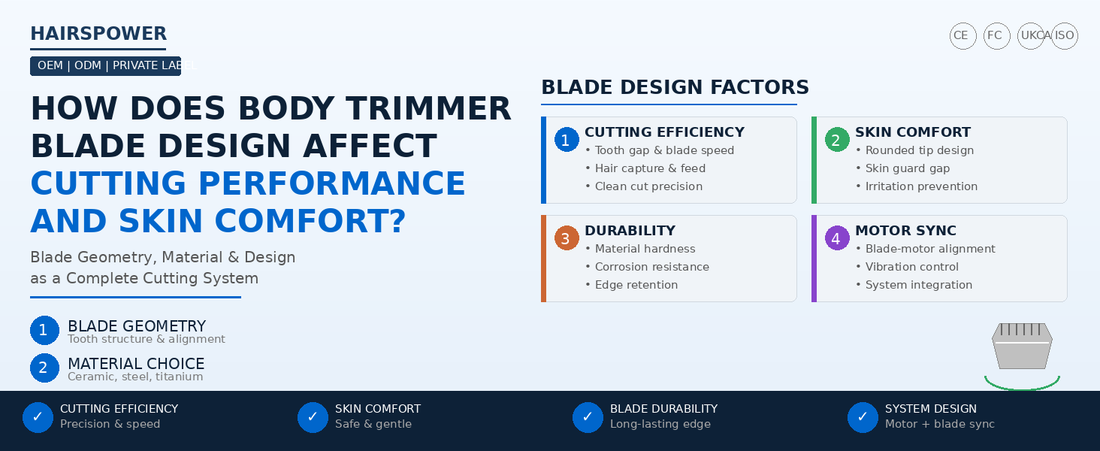How Does Body Trimmer Blade Design Affect Cutting Performance and Skin Comfort?