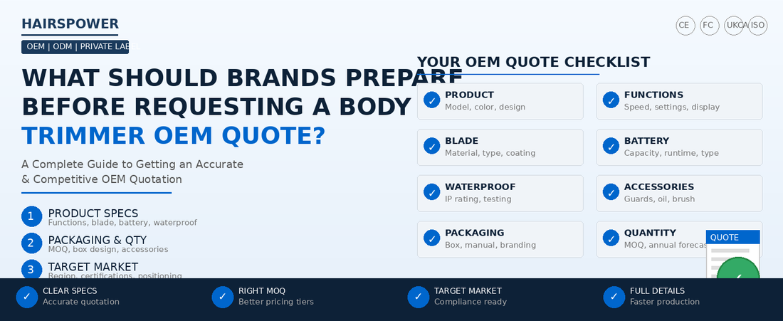 What Should Brands Prepare Before Requesting a Body Trimmer OEM Quote?