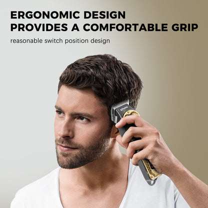 Pro Hair Clipper – Adjustable 45mm Stainless Blade, 6500RPM Motor