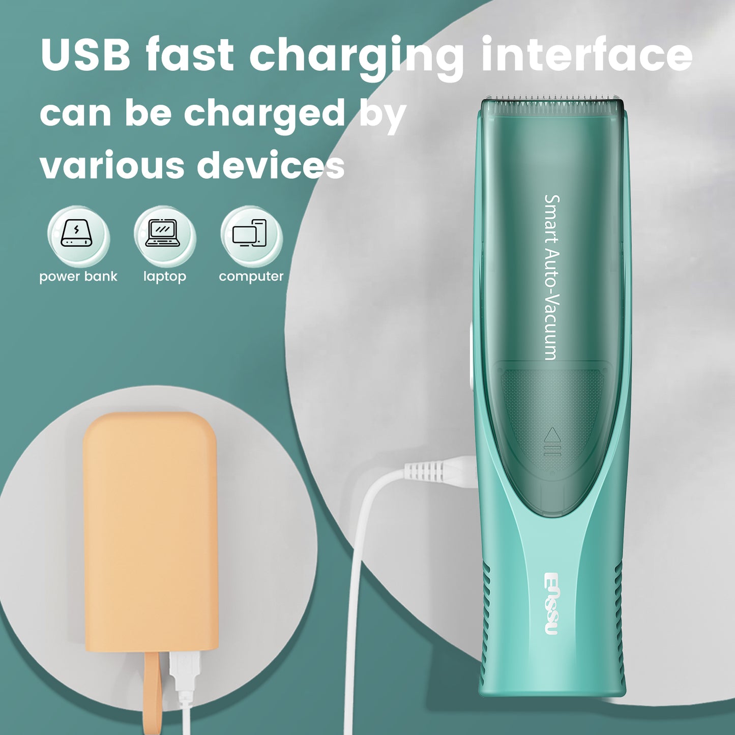 Auto-Vacuum Baby Hair Clipper – Safe Ceramic Blade, Large Storage, IPX7 Waterproof