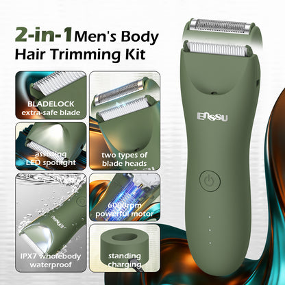 2-in-1 Pro Green Trimmer – Digital Display, Charging Base, IPX7 Waterproof