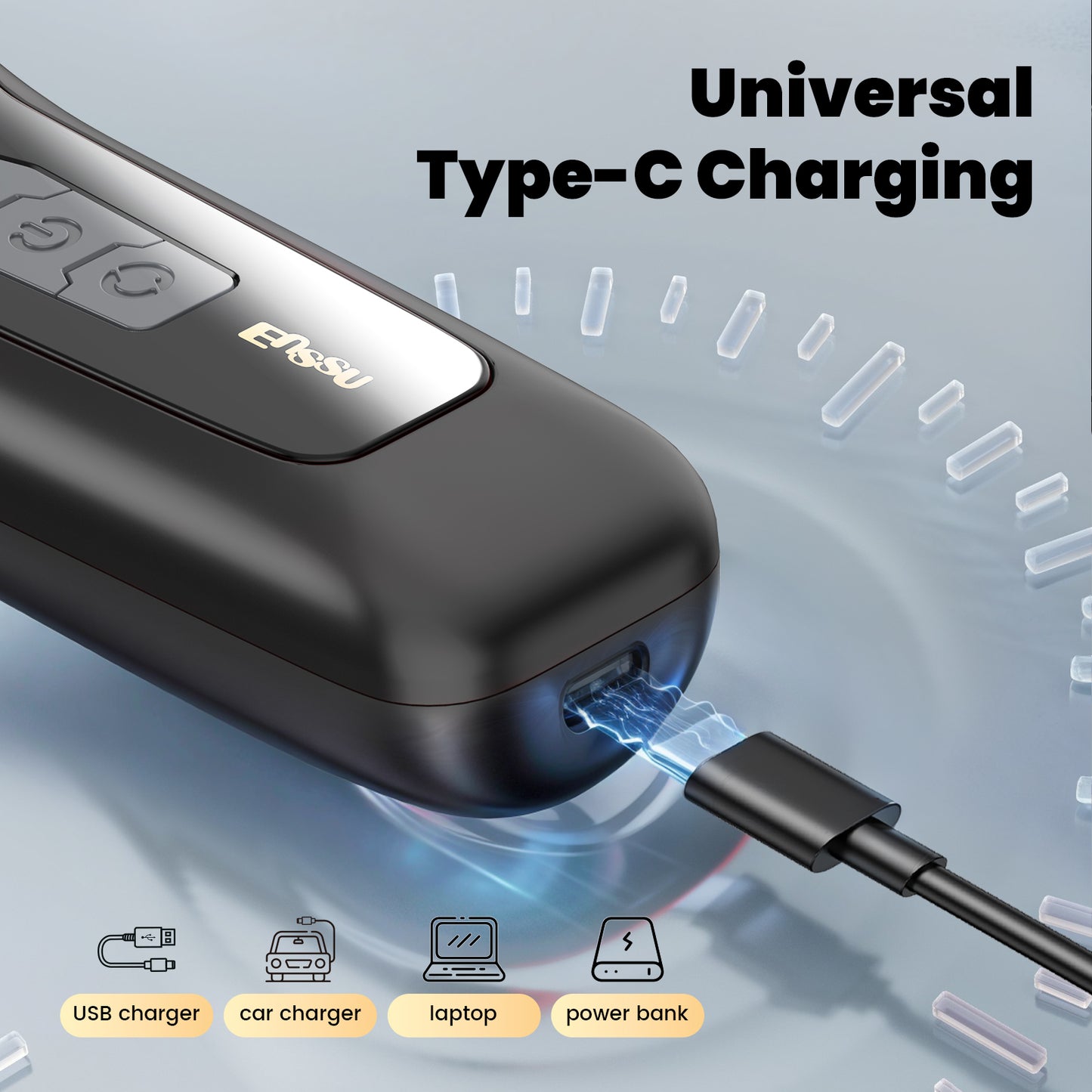 Professional Hair Trimmer – 50mm Blade 6500RPM Motor LCD Display