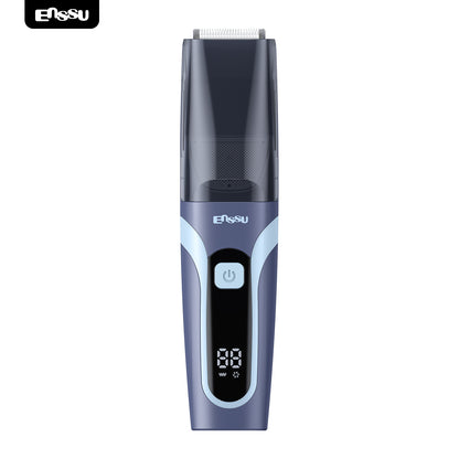 Vacuum Beard Trimmer – Blue, 1-20mm Combs, LCD Display, IPX7 Waterproof