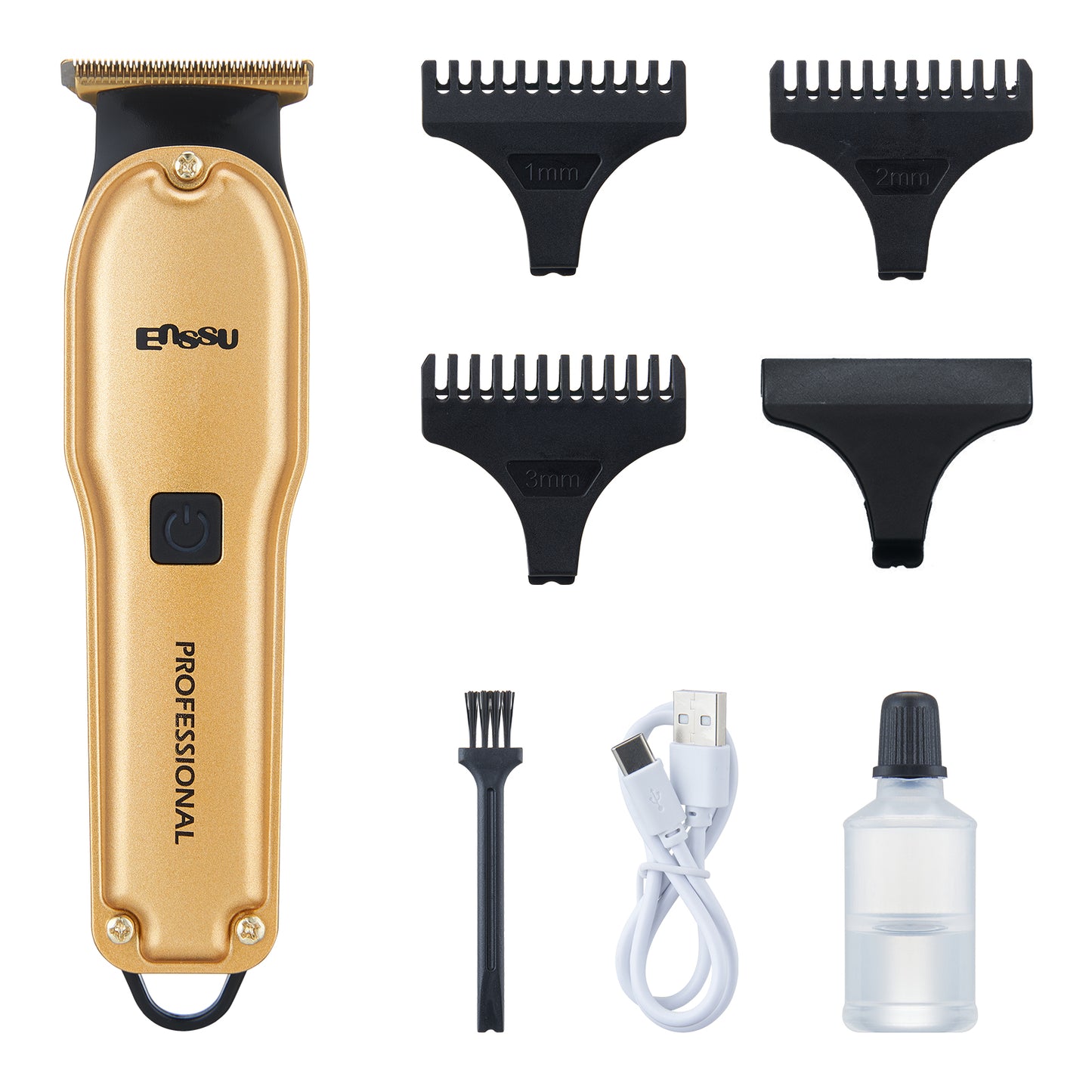 Pro Hair Trimmer – T-Shape Stainless Blade, 6800RPM Dual-Speed Motor