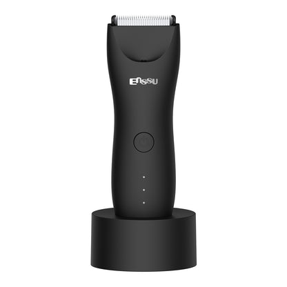Men’s Body Trimmer Black – Waterproof, Ceramic Blade, LED Light & Dock