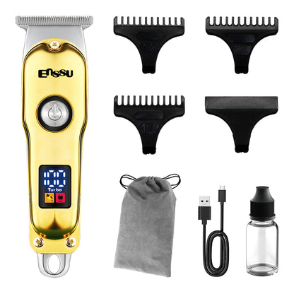 Pro Hair Trimmer – T-Shape Stainless Blade, 6800RPM Dual-Speed Motor