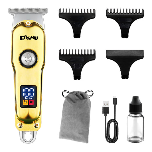 Pro Hair Trimmer – T-Shape Stainless Blade, 6800RPM Dual-Speed Motor