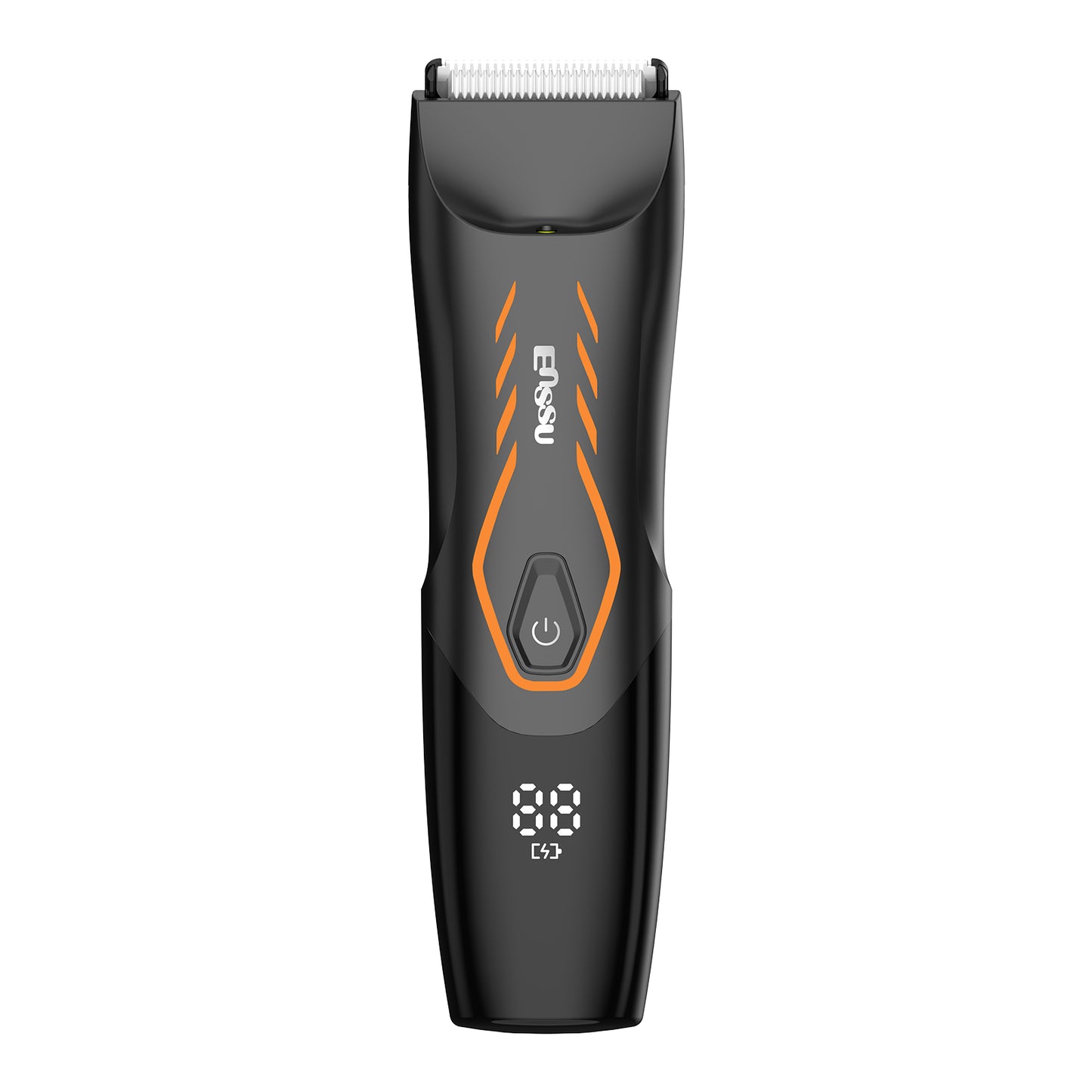 Men’s Body Trimmer – Safe Cut-Preventing Blade, IPX7 Waterproof, LED Spotlight, LCD Display & Charging Dock – Black