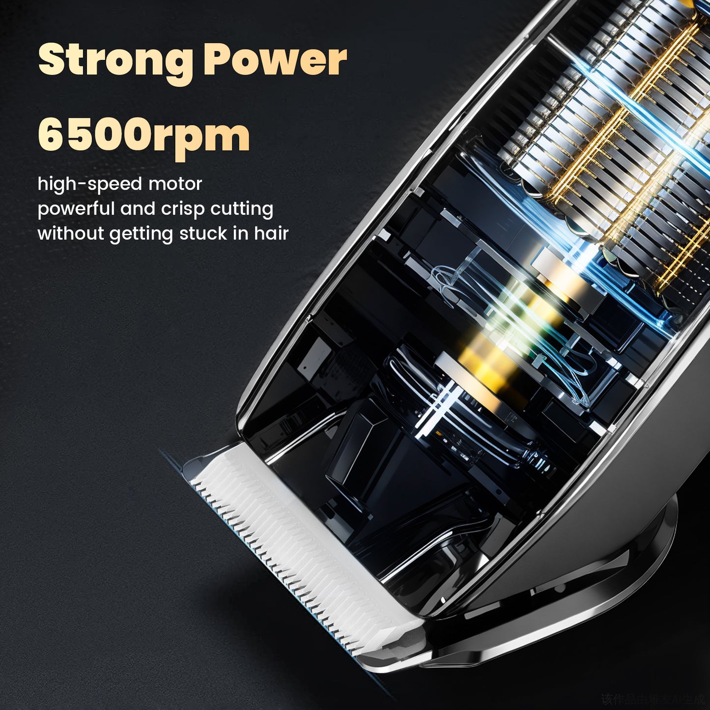 Professional Hair Trimmer – 50mm Blade 6500RPM Motor LCD Display