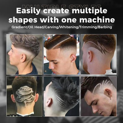 Pro Hair Clipper – Adjustable 45mm Stainless Blade, 6500RPM Motor