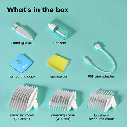 Auto-Vacuum Baby Hair Clipper – Safe Ceramic Blade, Large Storage, IPX7 Waterproof