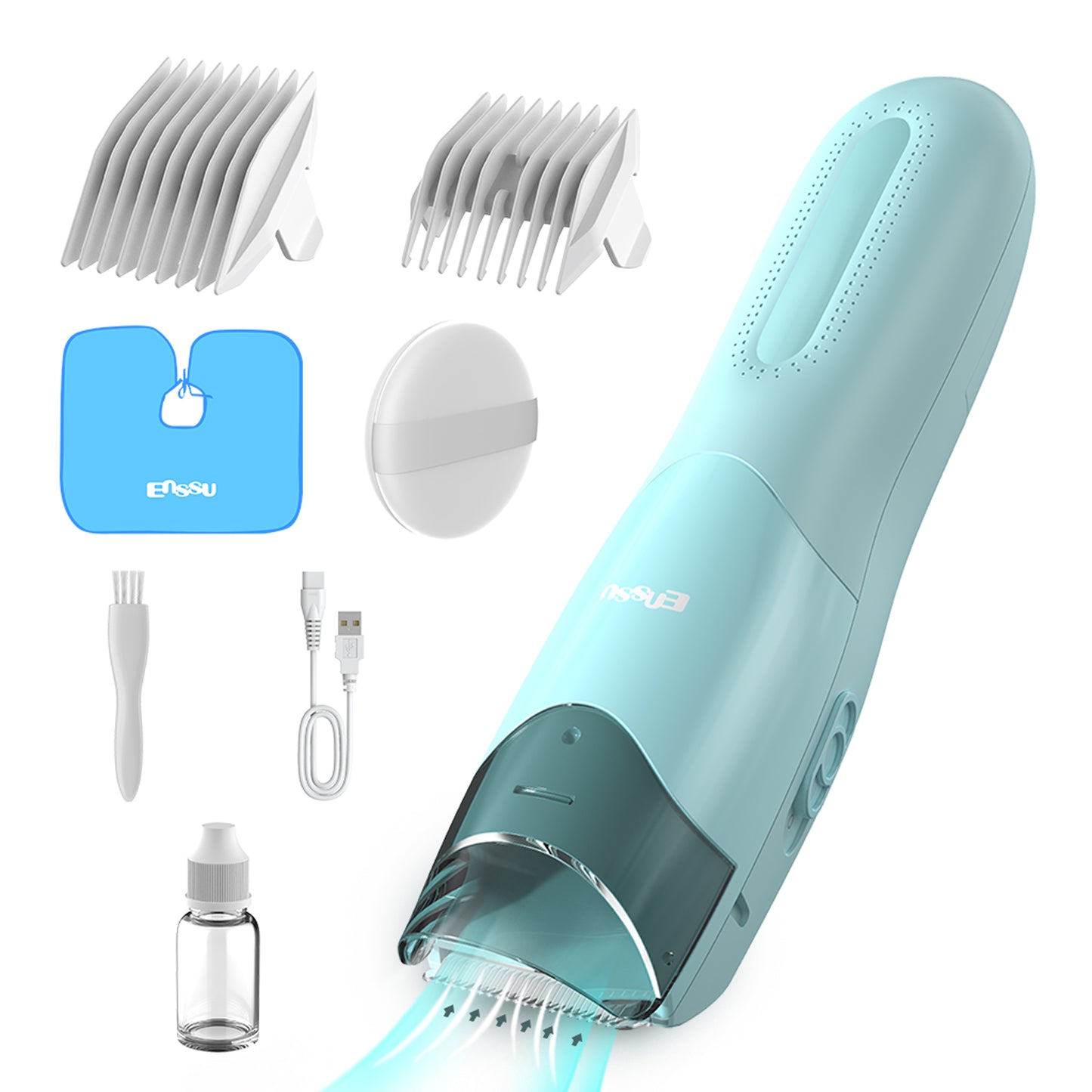 Auto-Vacuum Baby Hair Clipper – Safe Ceramic Blade, IPX7 Waterproof
