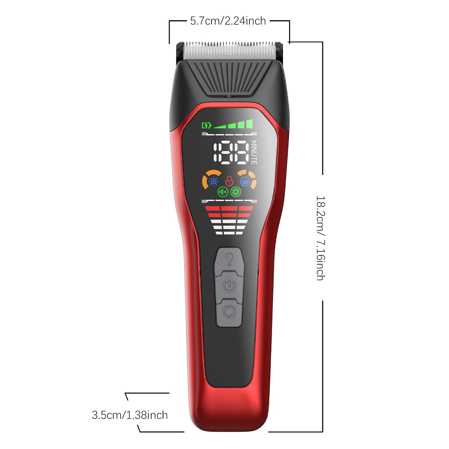 Professional Pet Hair Clipper – 50mm Wide Blade, 6500RPM Powerful Motor, Large LCD Display, Skin-Safe Design