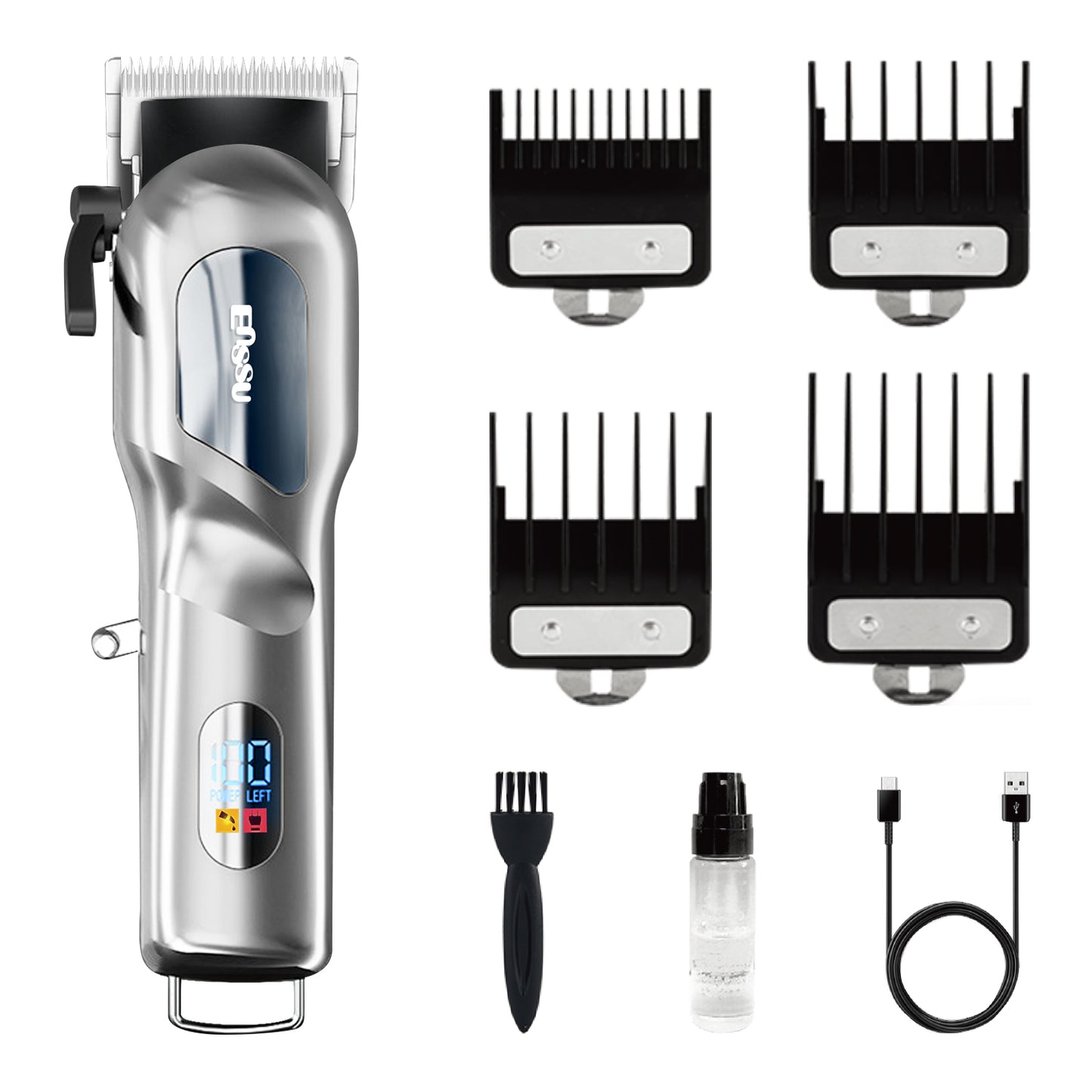 Pro Hair Clipper – Adjustable 45mm Stainless Blade, 6500RPM Motor