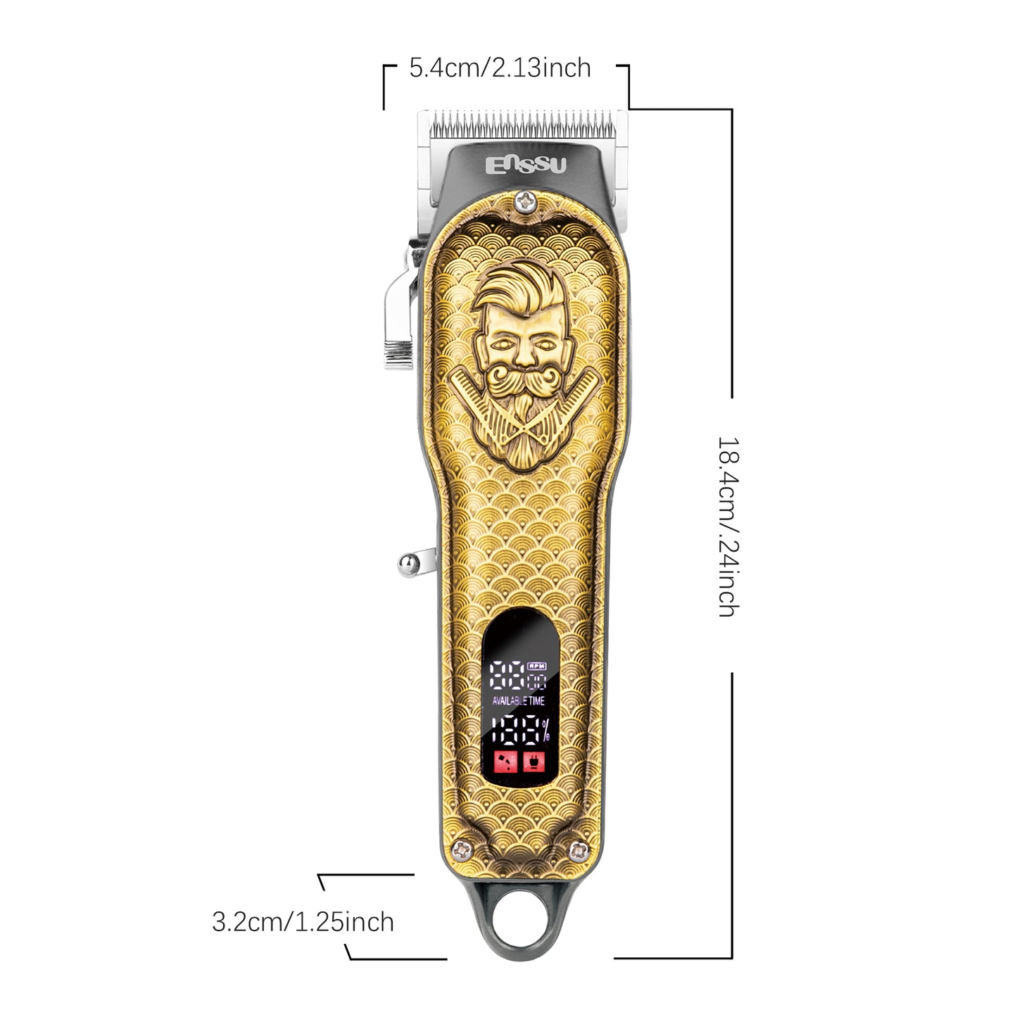 Pro Hair Clipper – Adjustable 45mm Stainless Blade, 6500RPM Motor