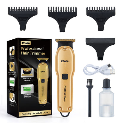 Pro Hair Trimmer – T-Shape Stainless Blade, 6800RPM Dual-Speed Motor