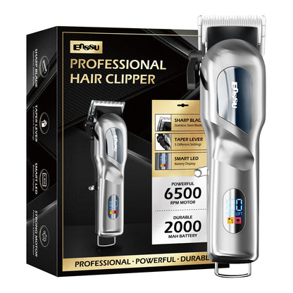 Pro Hair Clipper – Adjustable 45mm Stainless Blade, 6500RPM Motor