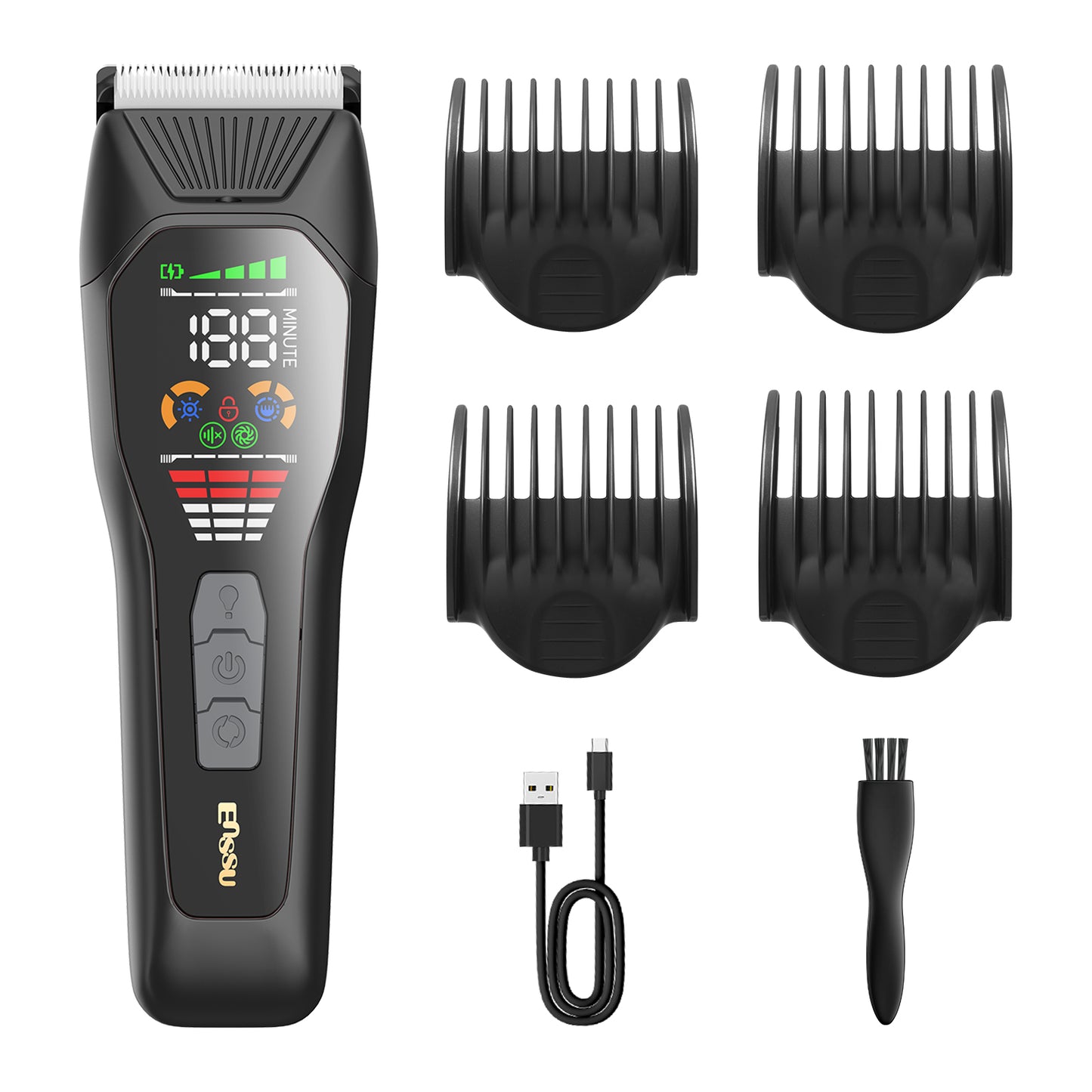 Professional Hair Trimmer – 50mm Blade 6500RPM Motor LCD Display