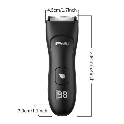Mini Men's Body Trimmer - Cut-Preventing Blade, IPX7 Waterproof & LCD Display