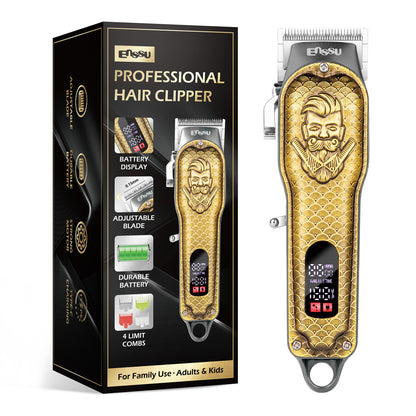Pro Hair Clipper – Adjustable 45mm Stainless Blade, 6500RPM Motor
