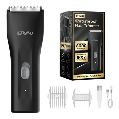 Mini Electric Hair Clipper – Black | IPX7 Waterproof with Ceramic Safe Blade