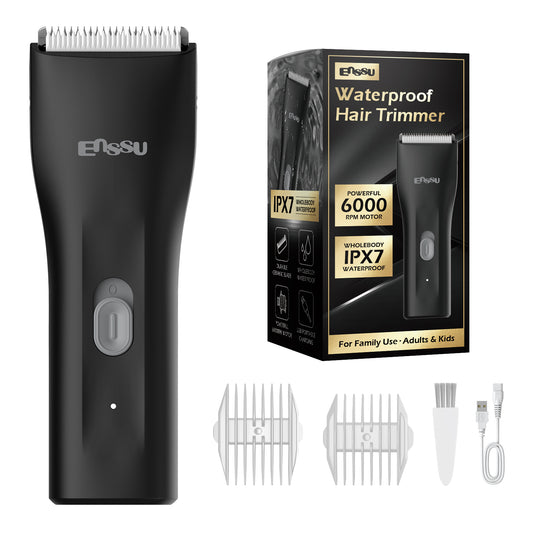Mini Electric Hair Clipper – Black | IPX7 Waterproof with Ceramic Safe Blade
