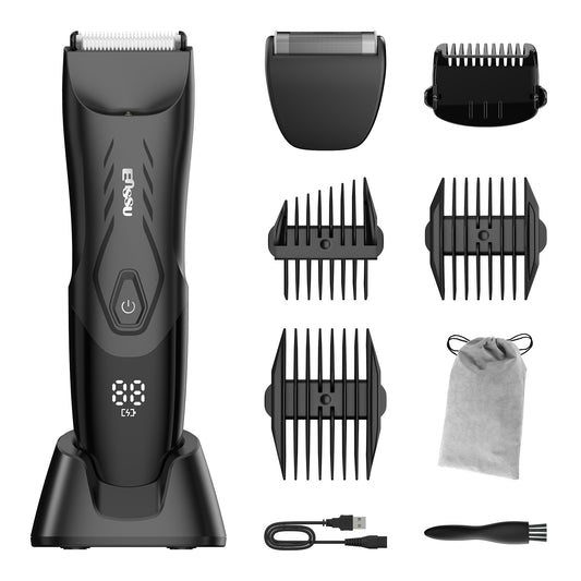 Waterproof Grooming Kit – Trim & Shave with LCD Display & Charging Base