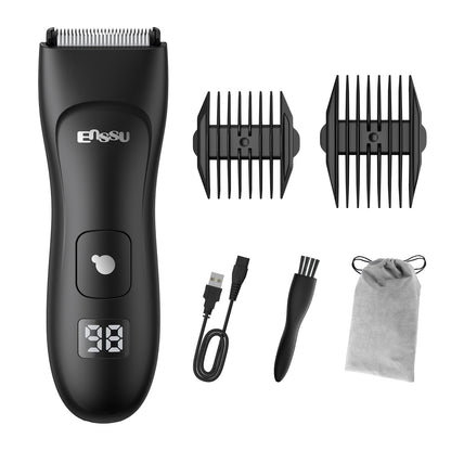 Mini Men's Body Trimmer - Cut-Preventing Blade, IPX7 Waterproof & LCD Display