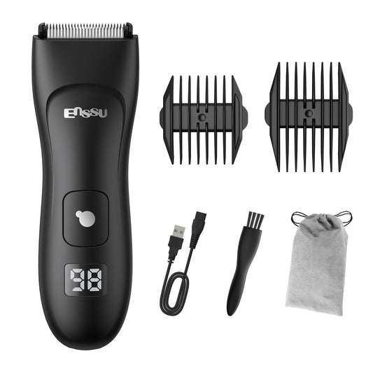 Mini Men's Body Trimmer - Cut-Preventing Blade, IPX7 Waterproof & LCD Display