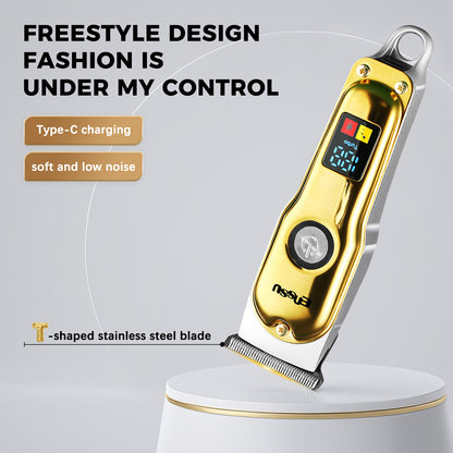 Pro Hair Trimmer – T-Shape Stainless Blade, 6800RPM Dual-Speed Motor