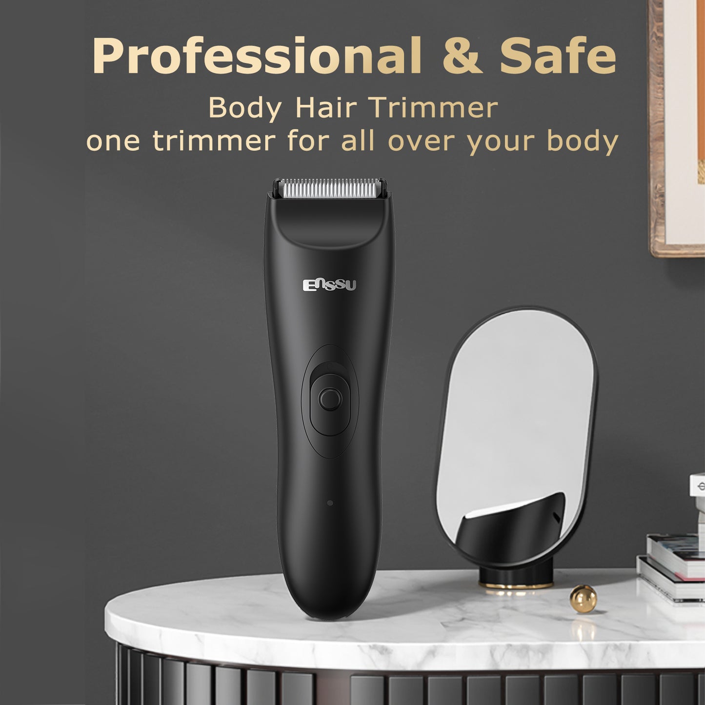 Men's Body Trimmer - Cut-Preventing Blade, IPX7 Waterproof