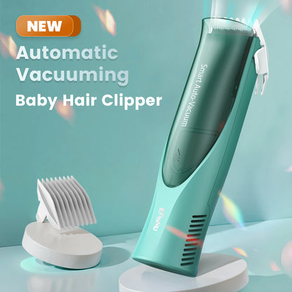Auto-Vacuum Baby Hair Clipper – Safe Ceramic Blade, Large Storage, IPX7 Waterproof