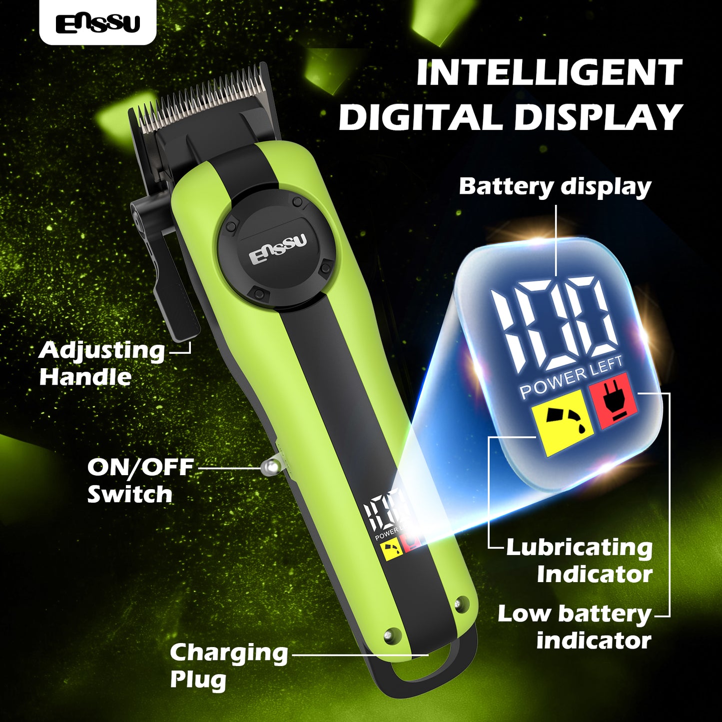 Premium Cordless Hair Clipper – Powerful Performance & LED Display