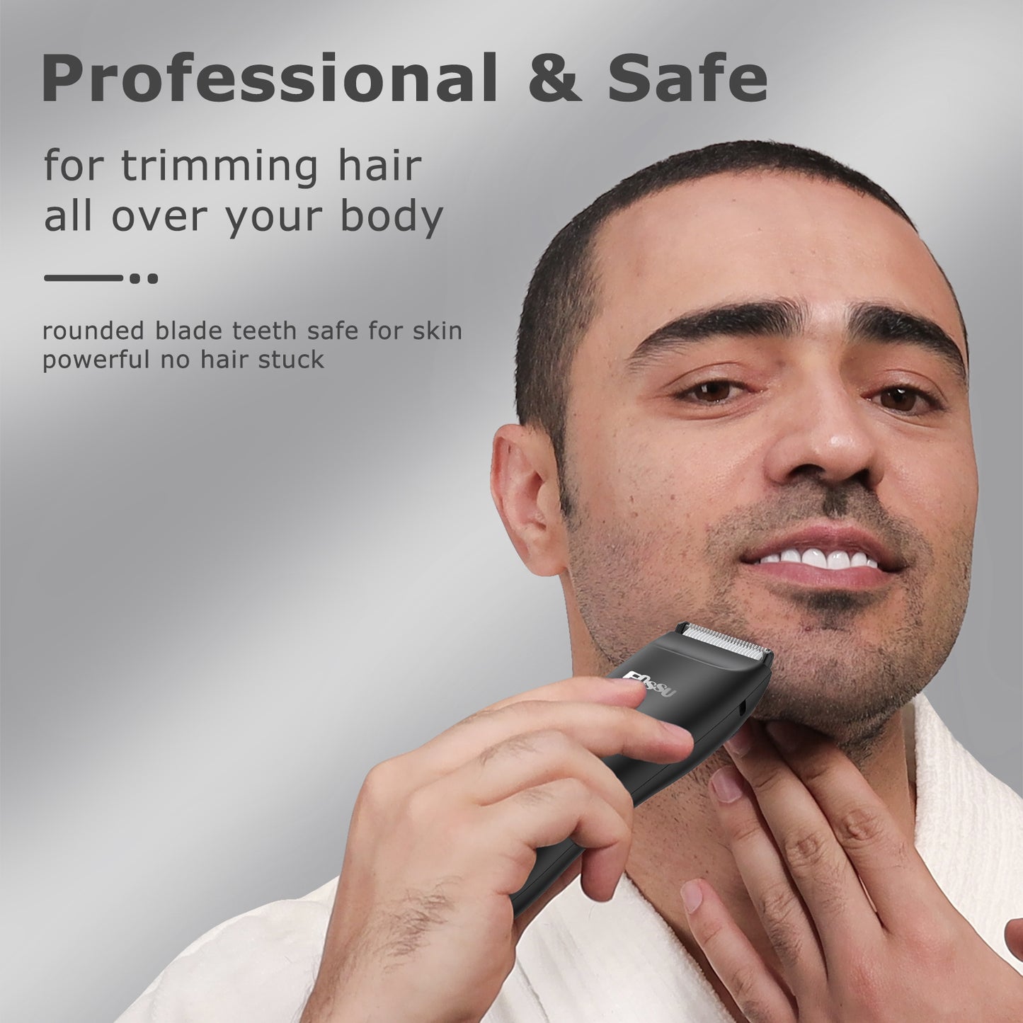 Men's Body Trimmer - Cut-Preventing Blade, IPX7 Waterproof