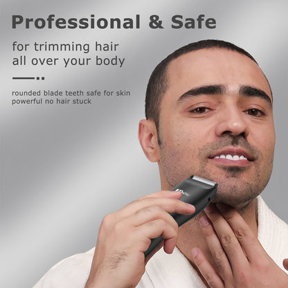 Men's Body Trimmer - Cut-Preventing Blade, IPX7 Waterproof