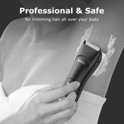 Mini Men's Body Trimmer - Cut-Preventing Blade, IPX7 Waterproof & LCD Display