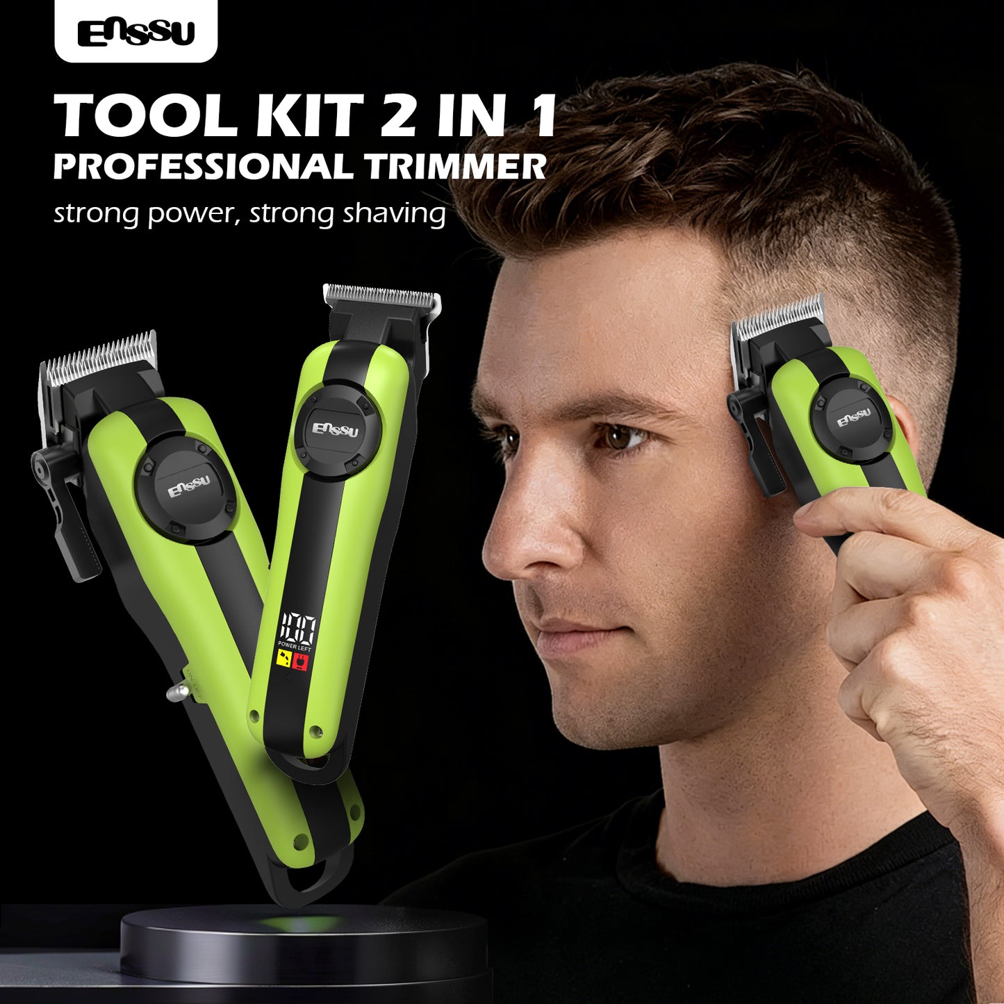 2-in-1 Professional Hair Trimmer Kit – Electric Clipper Grooming Set