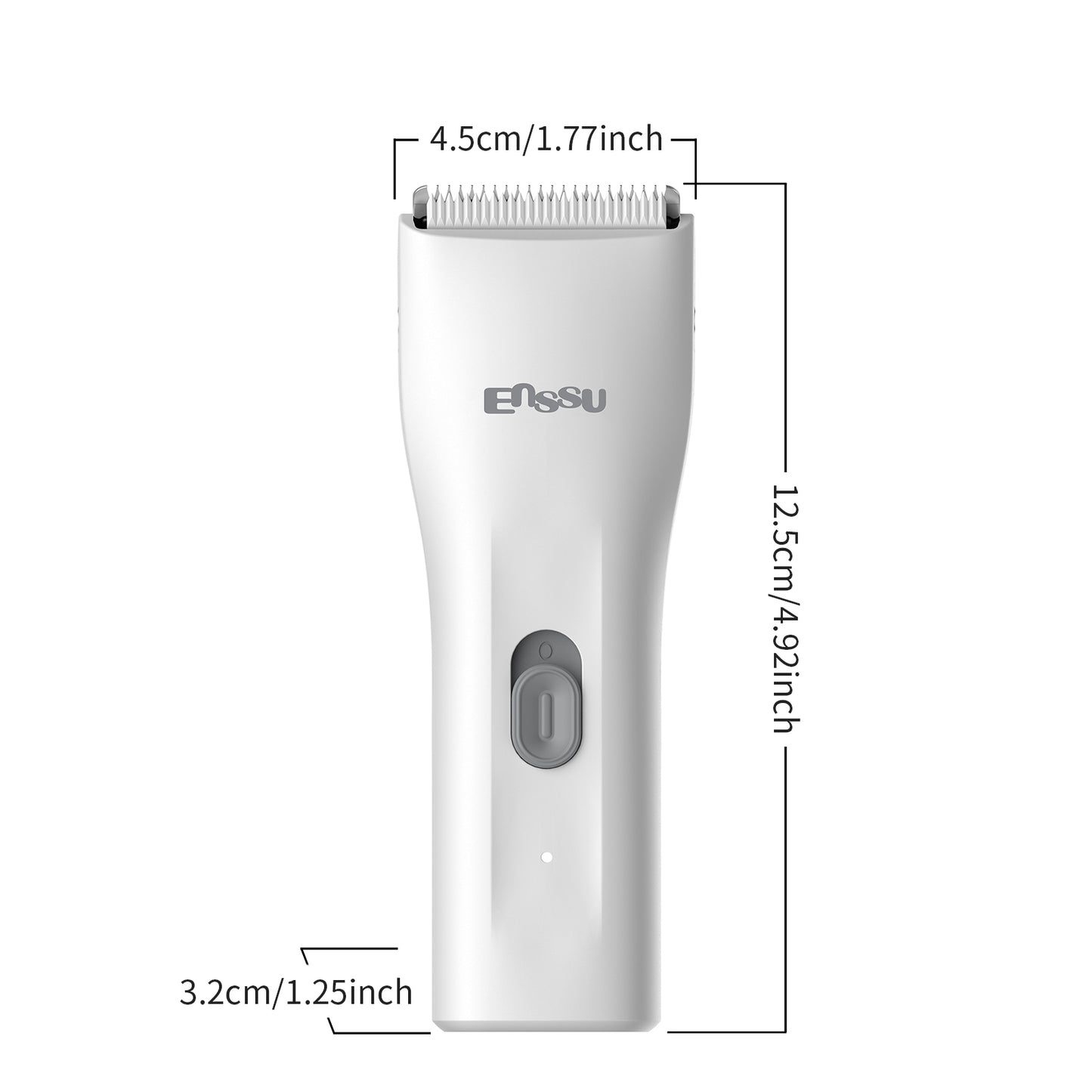 Mini Electric Hair Clipper – White | IPX7 Waterproof with Ceramic Safe Blade