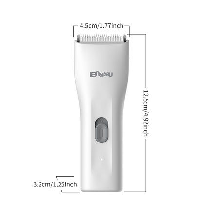 Mini Electric Hair Clipper – White | IPX7 Waterproof with Ceramic Safe Blade