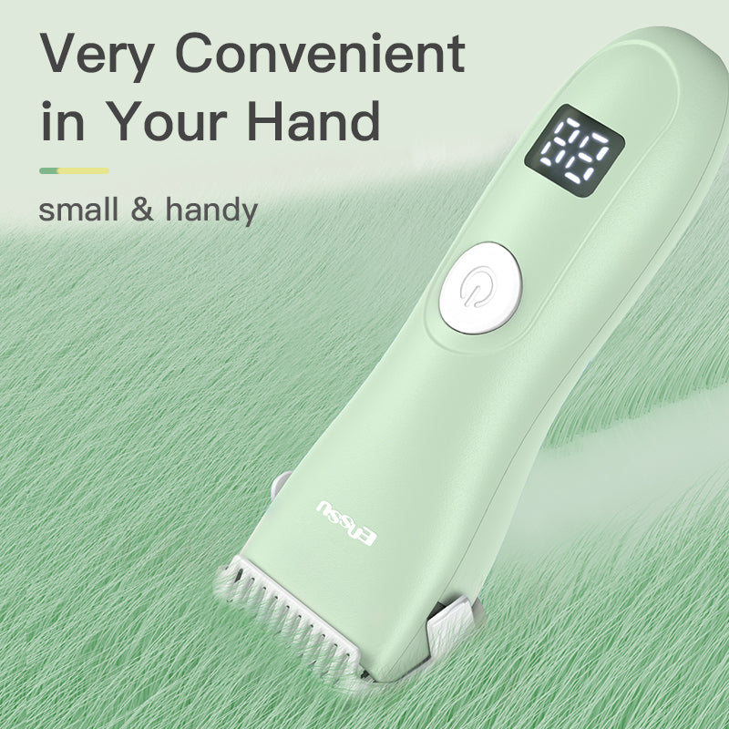Baby Hair Clipper – Safe Ceramic Blade, Low Noise, LCD Display, IPX7 Waterproof