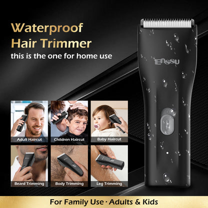 Mini Electric Hair Clipper – Black | IPX7 Waterproof with Ceramic Safe Blade