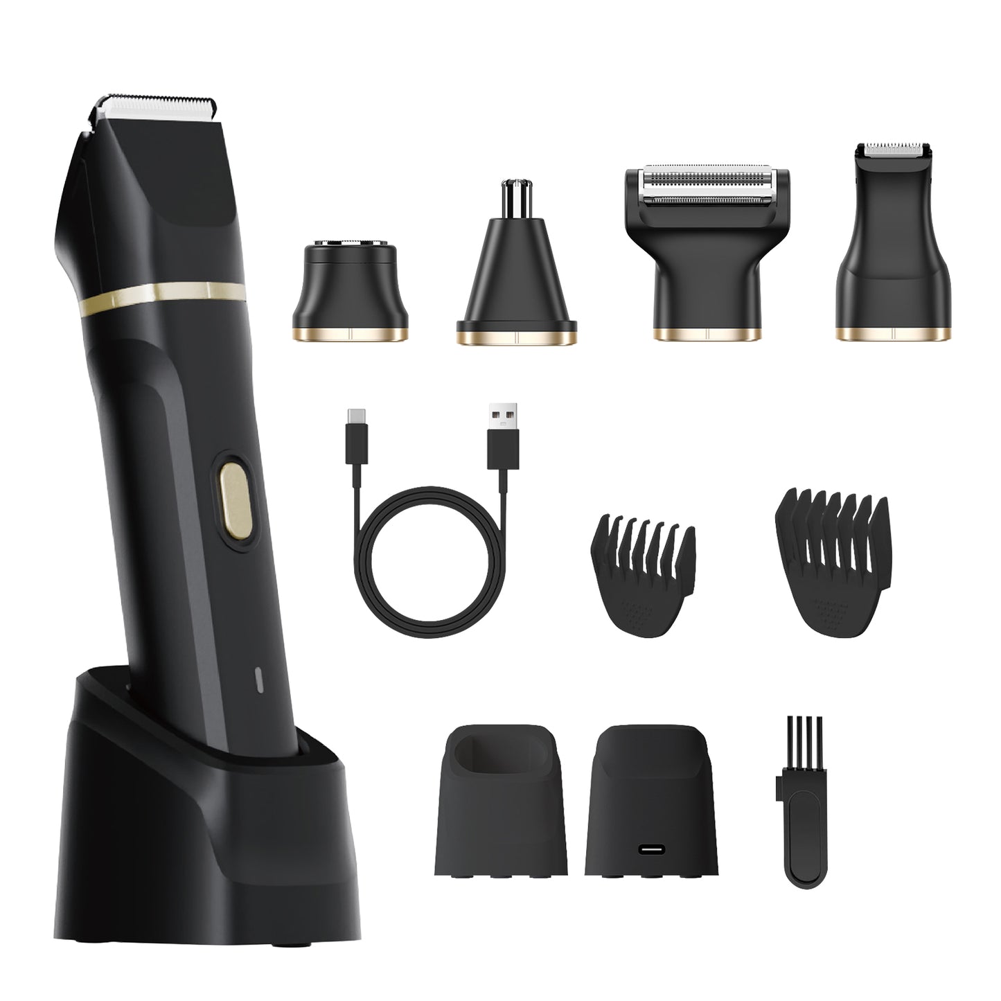 5-in-1 Women’s Body Hair Trimmer Set – Multi-Functional Grooming Kit (Black)