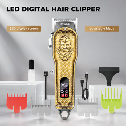Pro Hair Clipper – Adjustable 45mm Stainless Blade, 6500RPM Motor