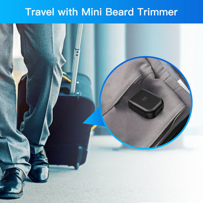Mini IPX7 Waterproof Beard Trimmer – Dual-Blade, Floating Surface