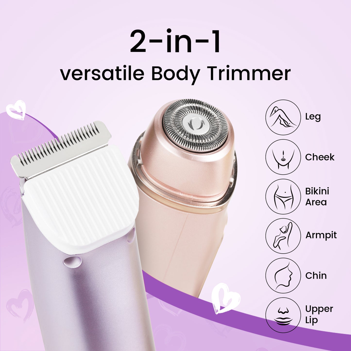 Waterproof Bikini Trimmer for Women | Ceramic Safe Blade
