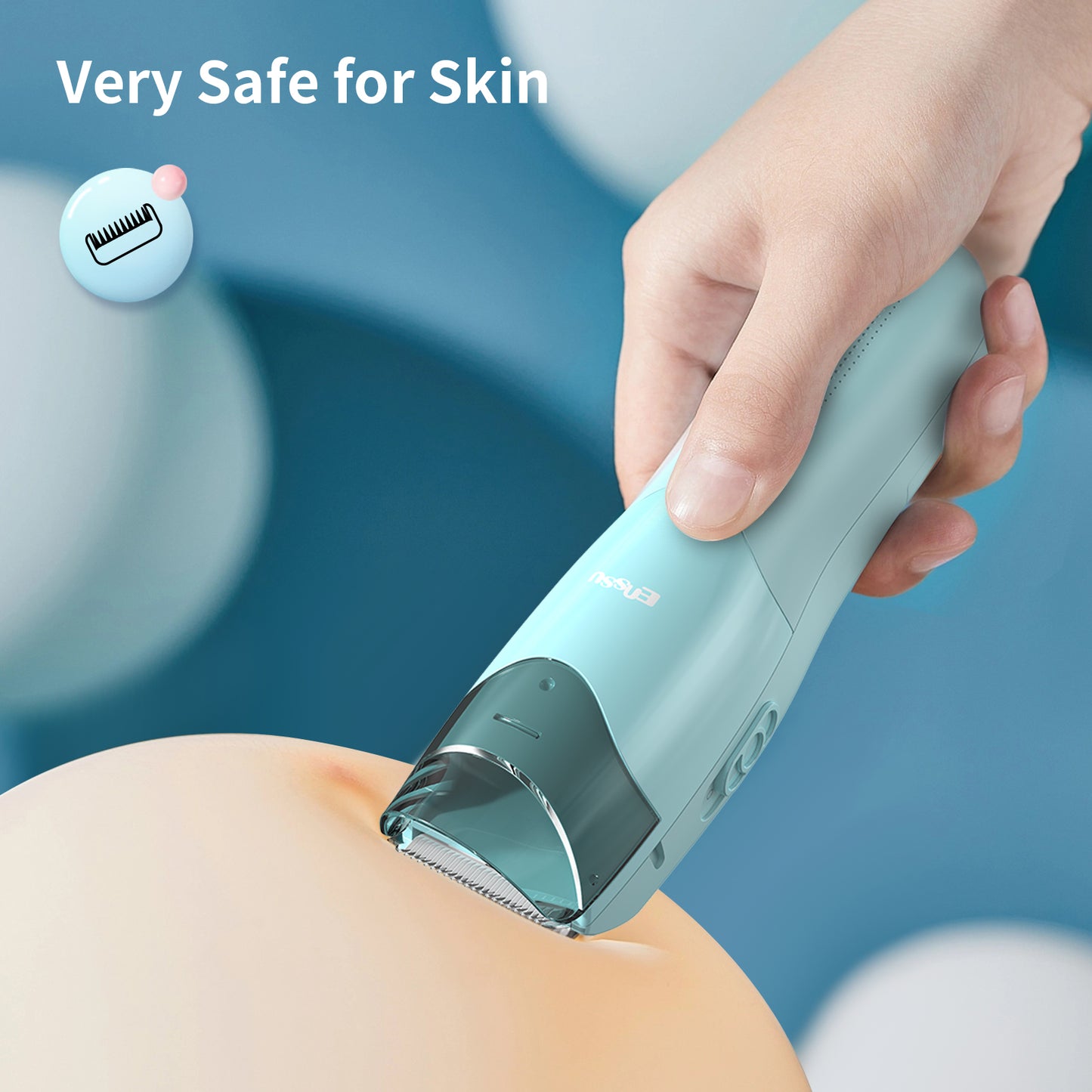 Auto-Vacuum Baby Hair Clipper – Safe Ceramic Blade, IPX7 Waterproof