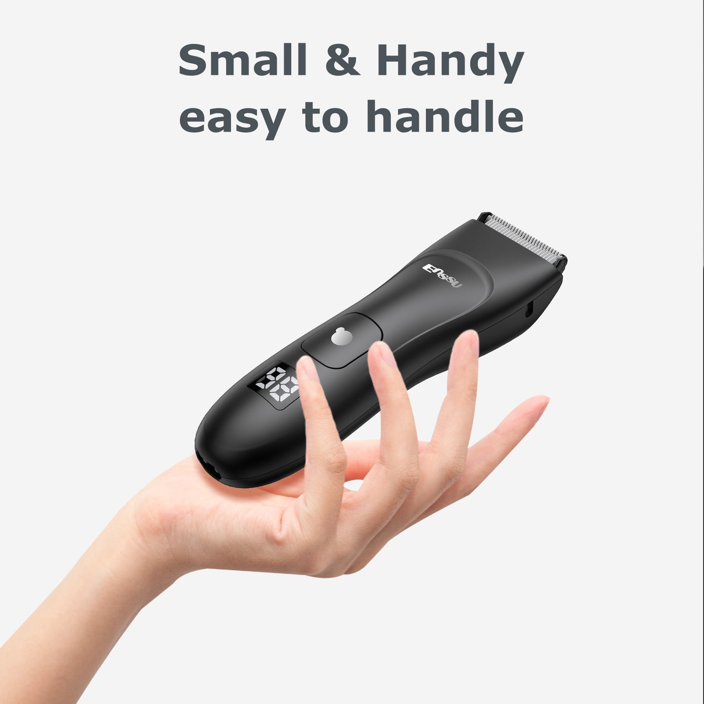 Mini Men's Body Trimmer - Cut-Preventing Blade, IPX7 Waterproof & LCD Display
