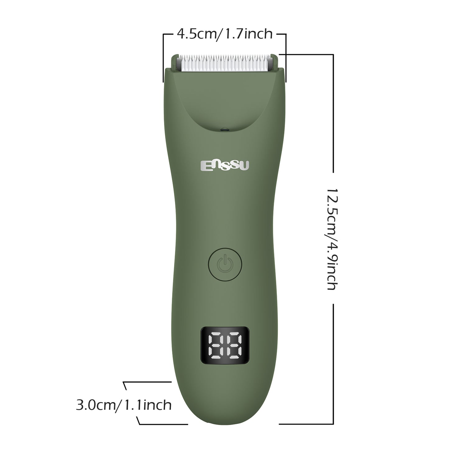 2-in-1 Men's Body Trimmer Dual Blade Kit – Waterproof, Ceramic Blade, LED Light, LCD Display & Dock